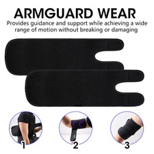 2Pcs Black Upper Arm Sleeve